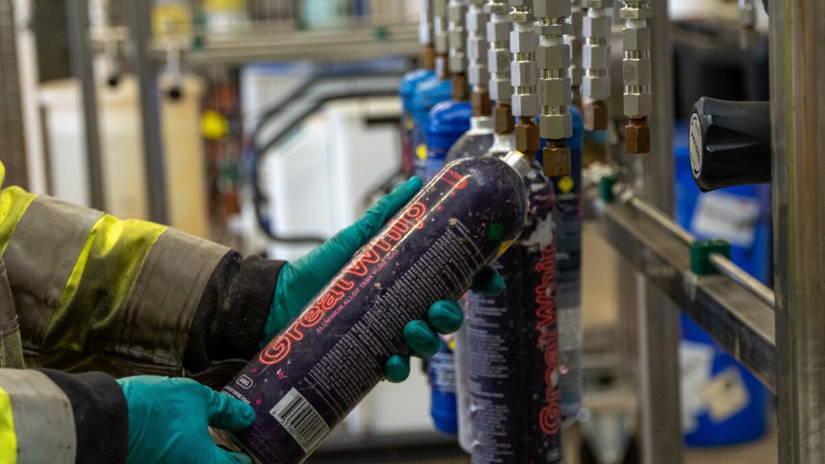 Recycling system developed for kitchen nitrous oxide canisters